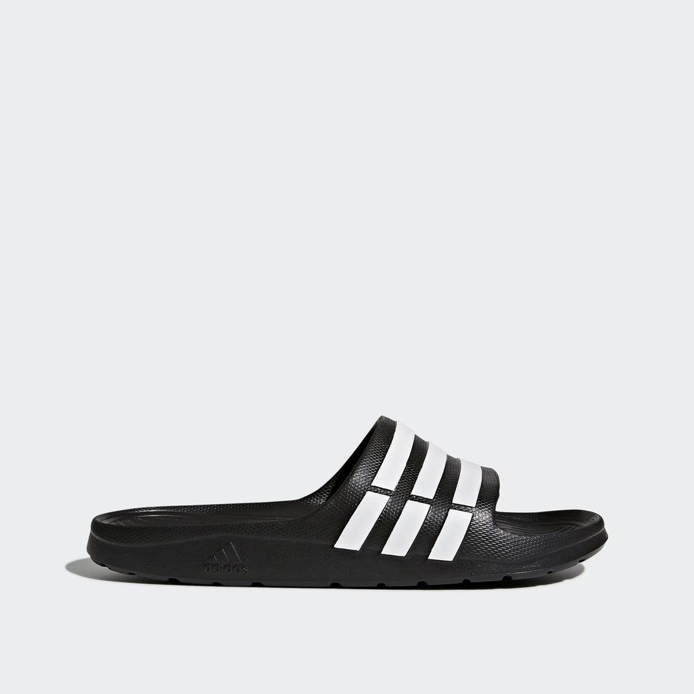 Adidas Duramo Slides - παντοφλες γυναικεια - Μαυρα/Ασπρα,Μέγεθος: EU 36 – 54 2/3 (625NTCQM)